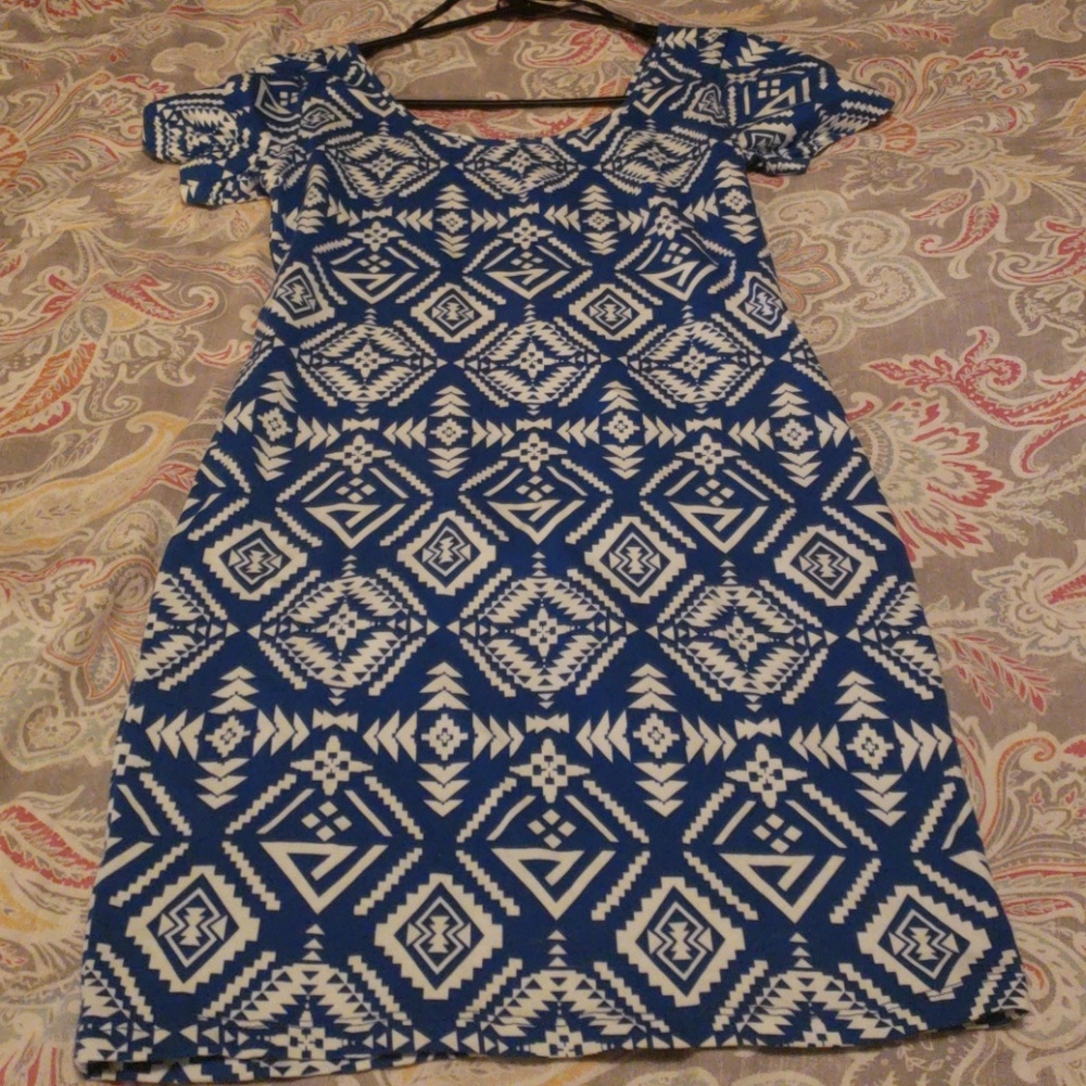Blue Aztec dress
